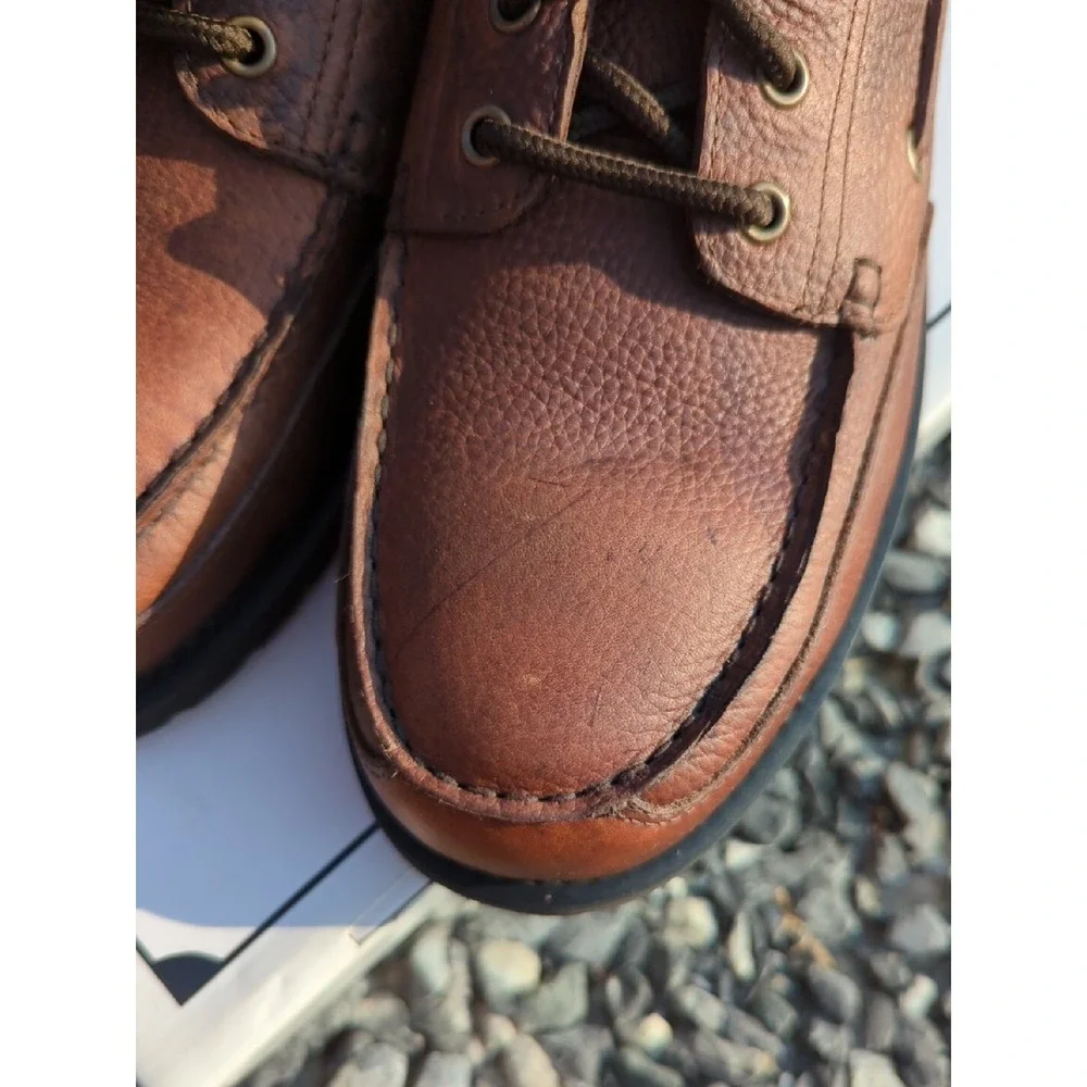 Rucks PC Shoes Mens Sz 11 Brown Leather Work‎ Oxford Sneakers Shoes Distressed